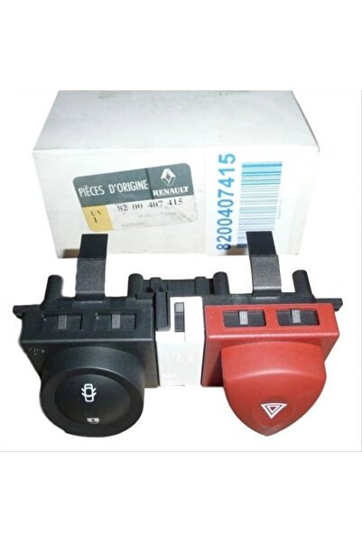 Dörtlü Flaşör Merkezi Kilit Düğmesi (Butonu) Renault Megane 2 8200407415