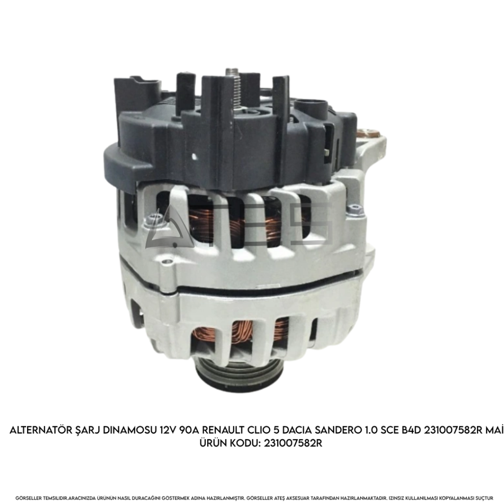 Alternatör Şarj Dinamosu 12V 90A Renault Clio 5 Dacia Sandero 1.0 Sce B4D 231007582R MAİS
